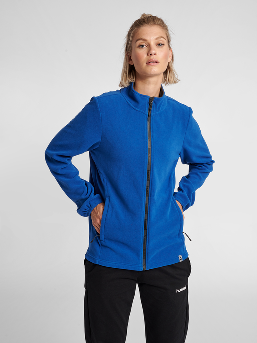 TRUE WOMAN NORTH FULL - FLEECE ZIP BLUE hummel JACKET