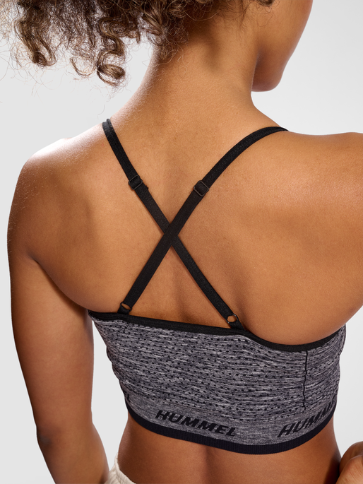 hummel TE CAMI SEAMLESS SPORTS TOP - BLACK MELANGE