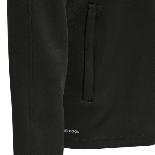 hmlCORE XK POLY ZIP SWEAT WOMAN, BLACK/BLACK, packshot