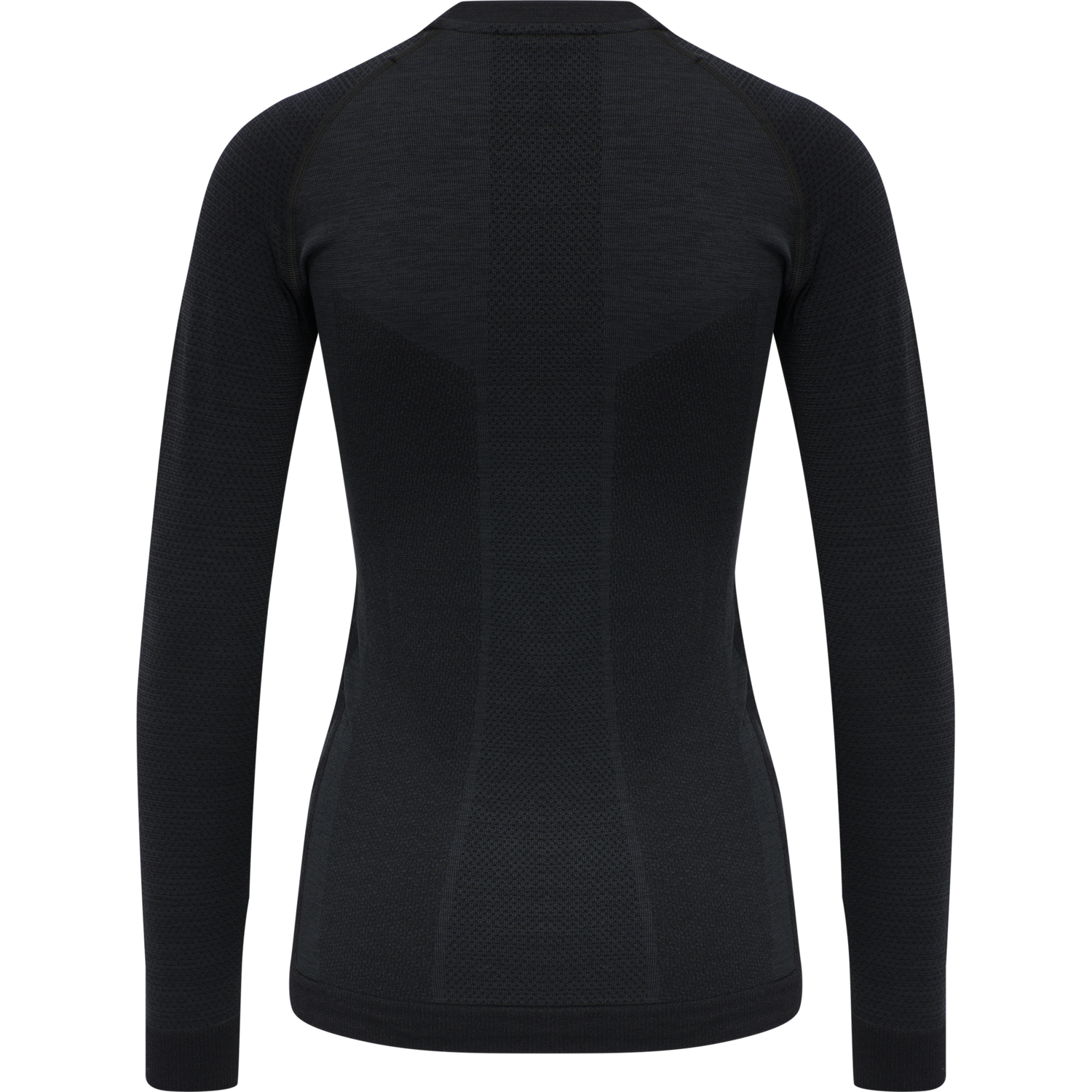 hmlCLEA SEAMLESS T-SHIRT L/S, BLACK MELANGE, packshot