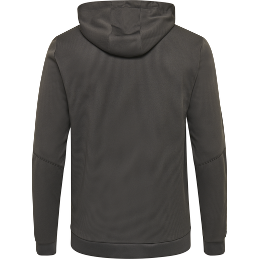 hmlAUTHENTIC KIDS POLY ZIP HOODIE, ASPHALT, packshot