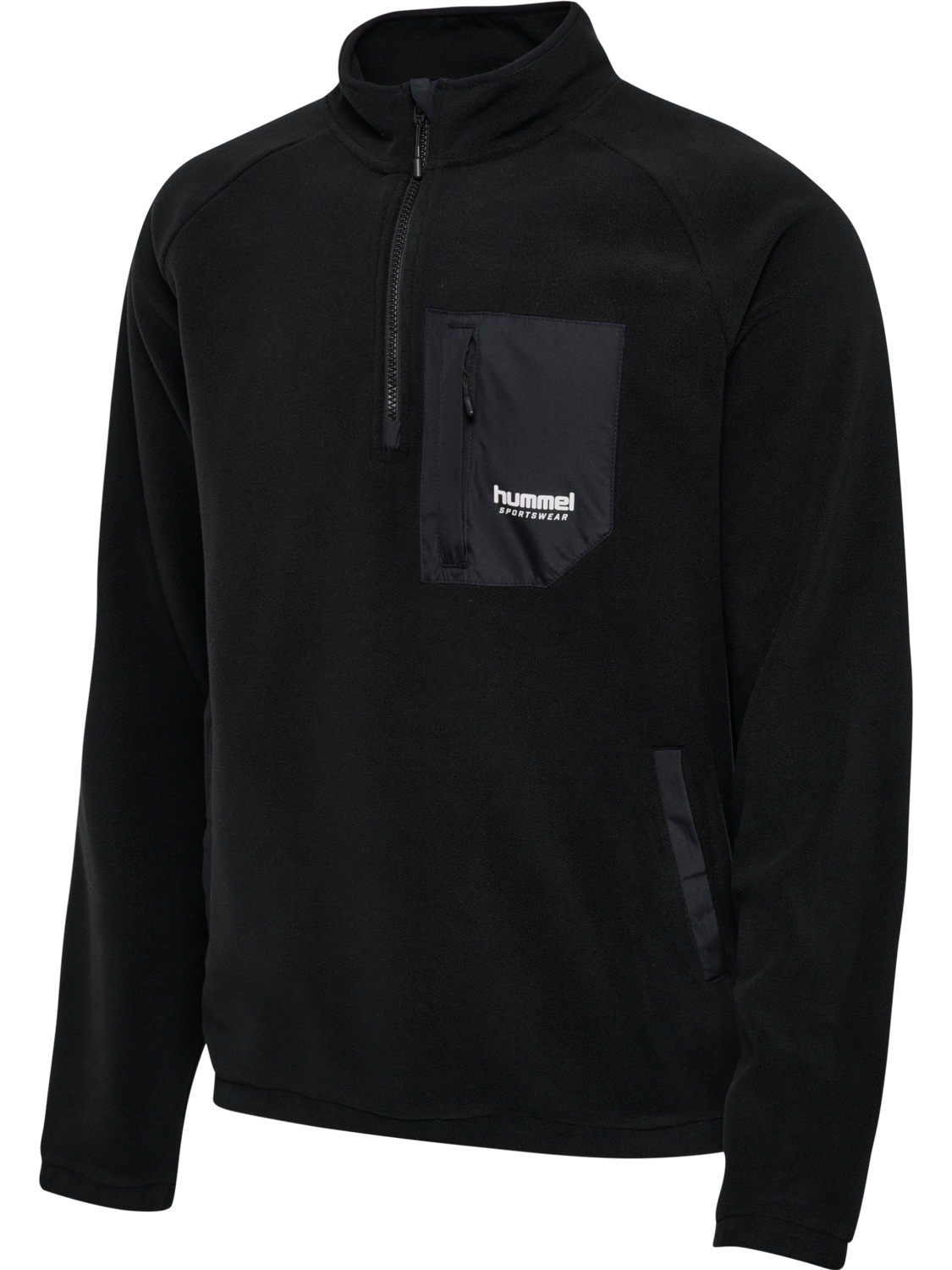 hmlFLEECE HALFZIP SW, BLACK, packshot