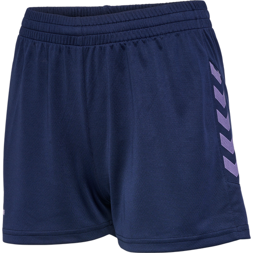 hmlSTALTIC POLY SHORTS WOMAN, MARINE/PAISLEY PURPLE, packshot