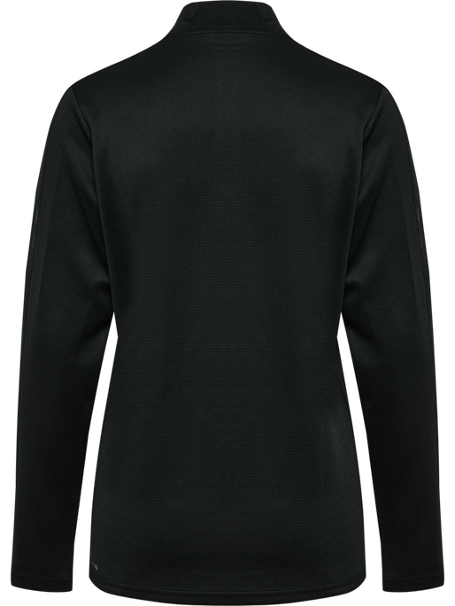 hmlACTIVE PL HALF ZIP WOMAN, BLACK, packshot
