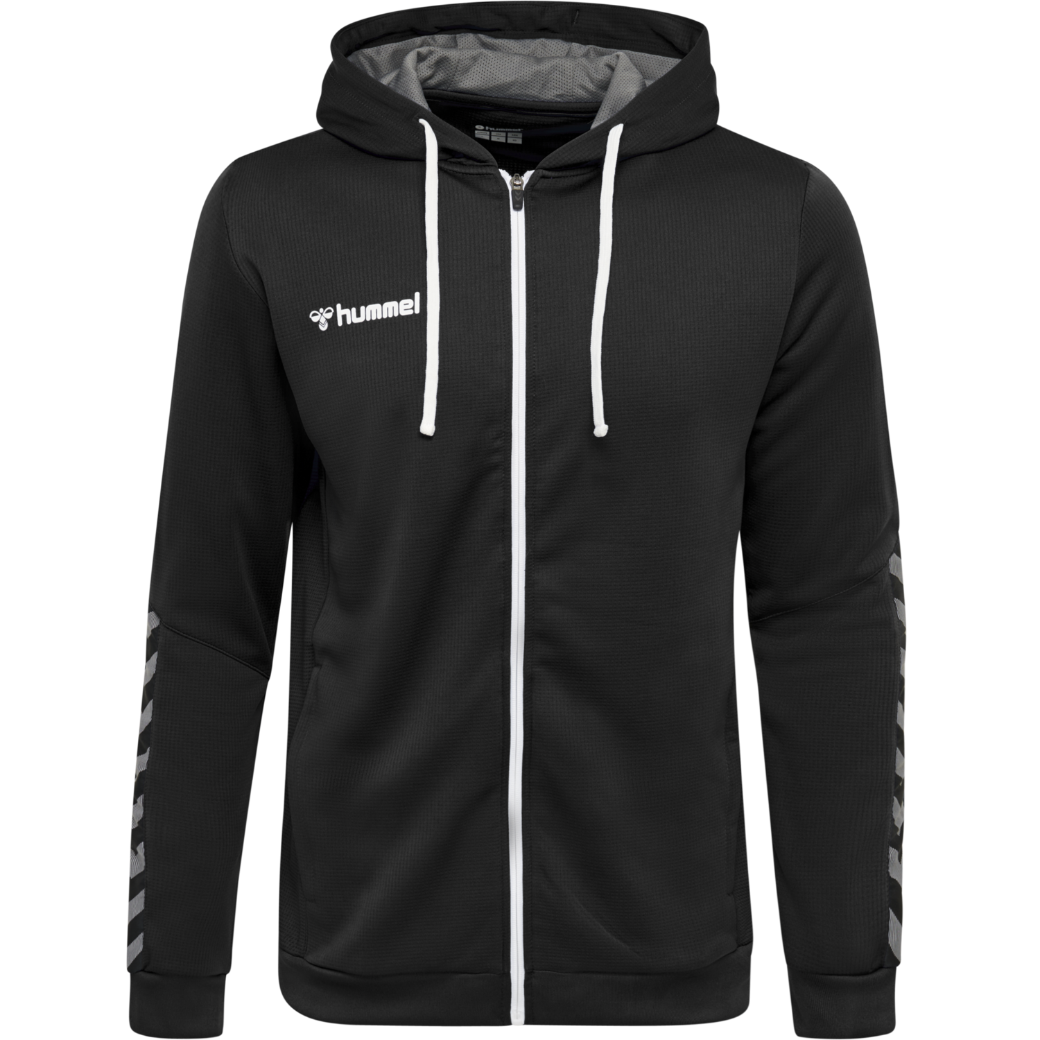 white zip hoodie