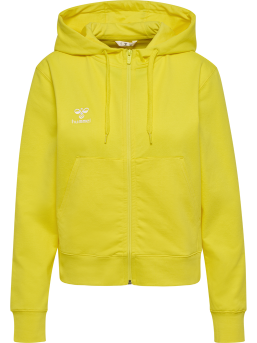 hmlGO 2.0 ZIP HOODIE WOMAN, BLAZING YELLOW, packshot
