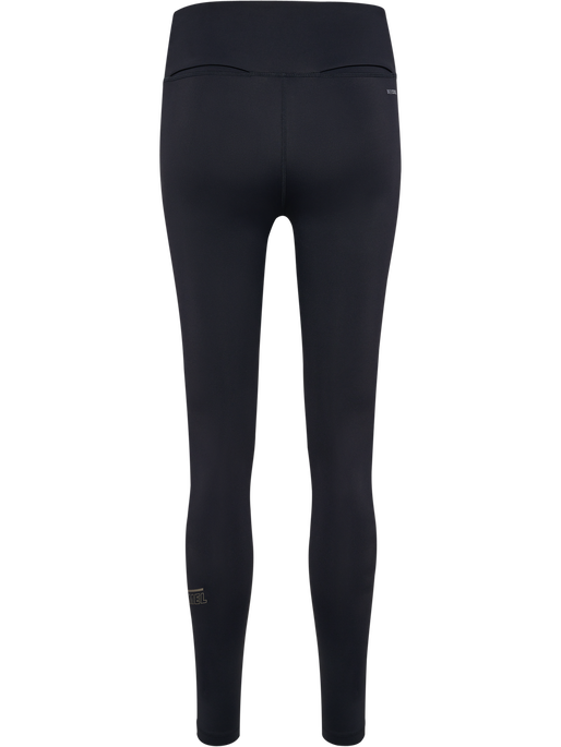 hmlCOURT MID WAIST POCKET TIGHTS W, LIGHT GREY/BLACK, packshot