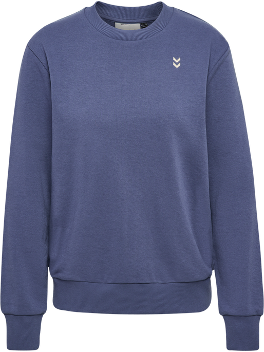 hmlPULSE W SWEAT CREWNECK, BLUE INDIGO, packshot