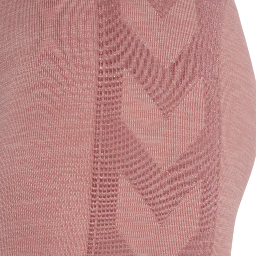 hmlCLEA SEAMLESS MID WAIST TIGHTS, WOODROSE/ROSE TAUPE MELANGE, packshot