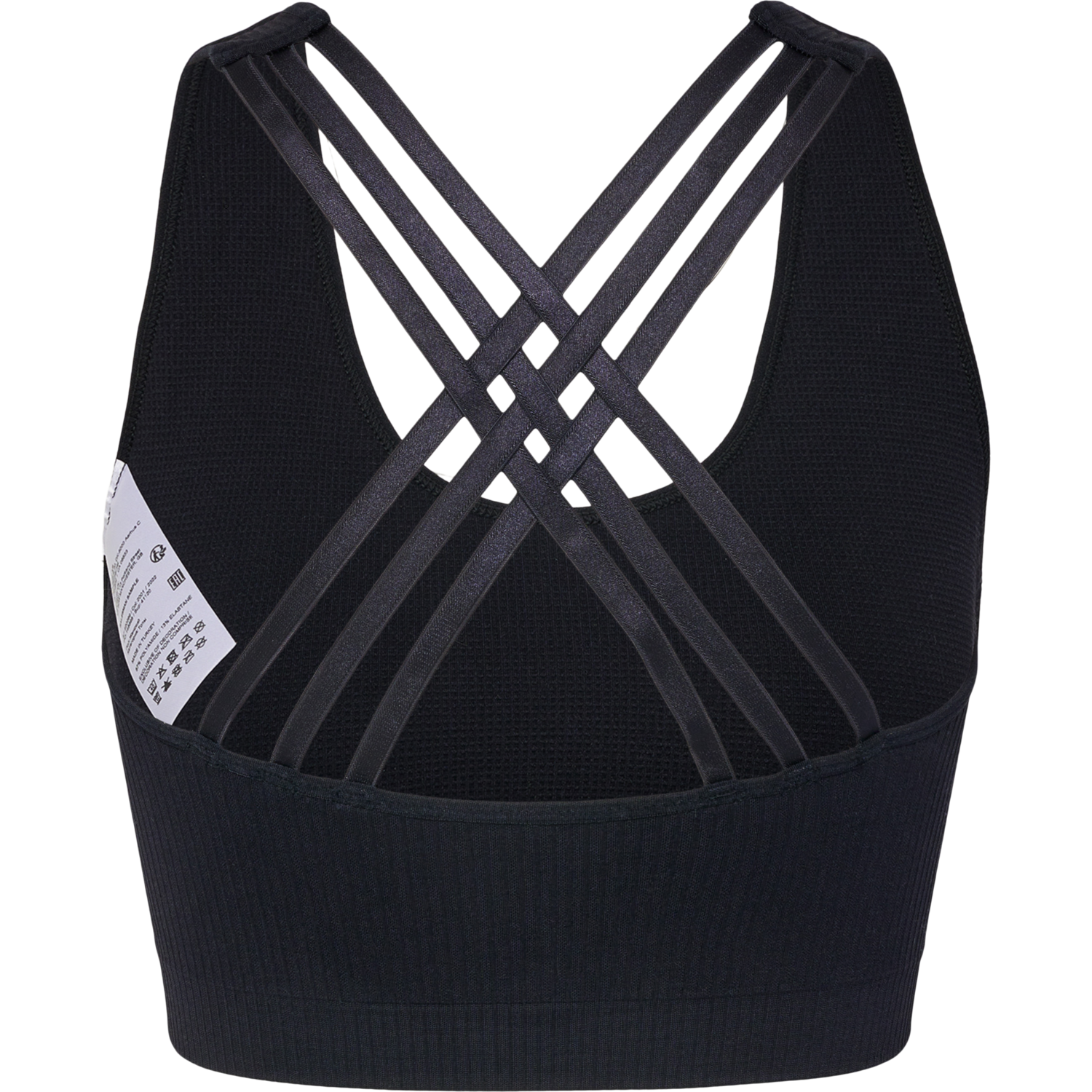 hmlMT REST SEAMLESS RIB SPORTS TOP, BLACK, packshot