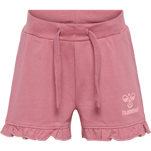 hmlTALYA RUFFLE SHORTS, MESA ROSE, packshot