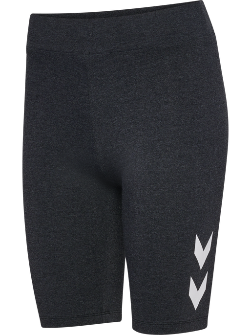 hmlPULSE LOGO MW SHORT TIGHTS, BLACK MELANGE, packshot