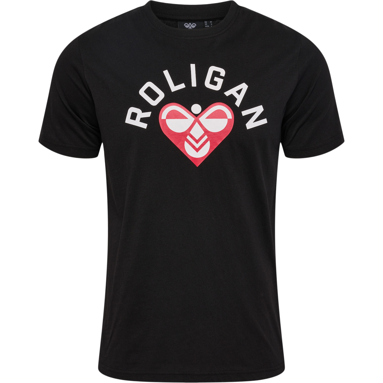 hmlROLIGAN COTTON T-SHIRT, BLACK, packshot