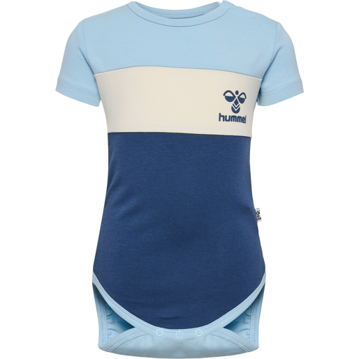 hmlHAPPY BLOCK BODY S/S, CERULEAN, packshot