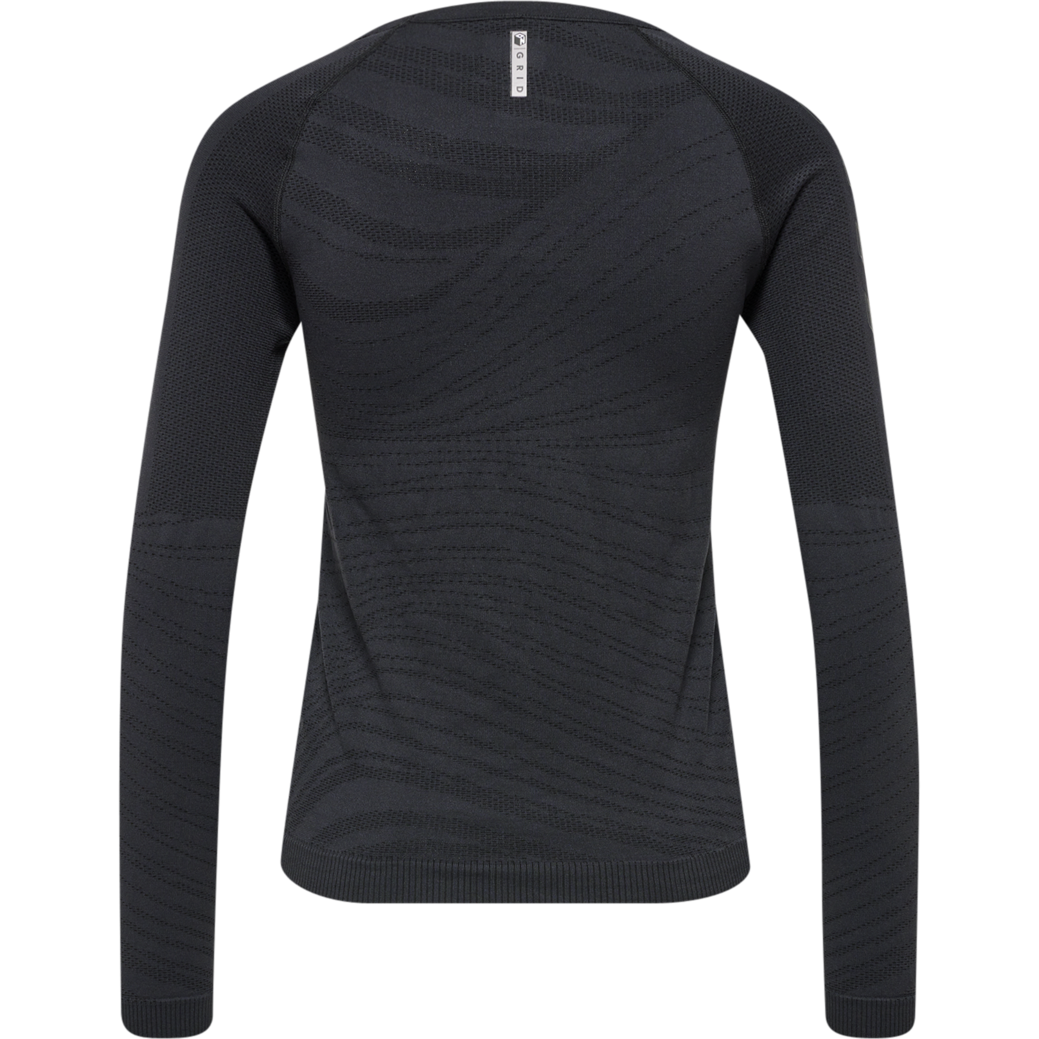 hmlONGRID SEAMLESS L/S WO, JET BLACK/FORGED IRON, packshot