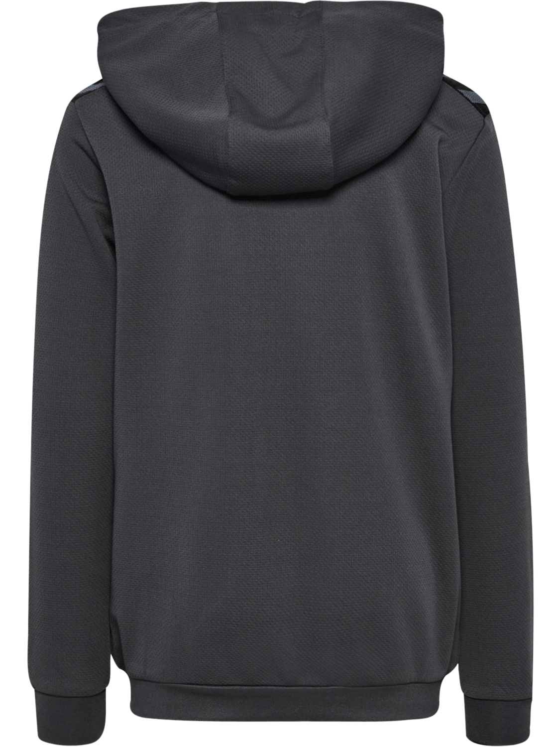 hmlAUTHENTIC PL ZIP HOODIE KIDS, ASPHALT, packshot