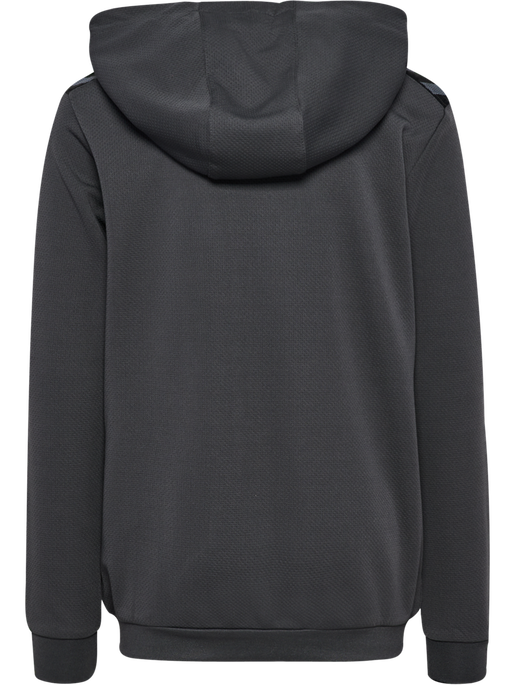 hmlAUTHENTIC PL ZIP HOODIE KIDS, ASPHALT, packshot