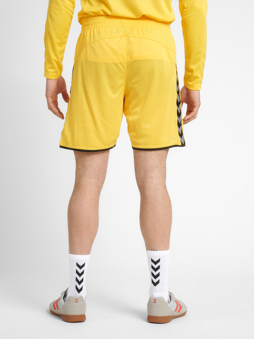 hmlAUTHENTIC POLY SHORTS, SPORTS YELLOW/BLACK, model