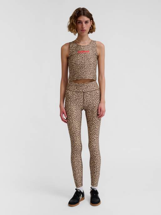 hmlFAST MID WAIST TIGHTS, BOULDER, model
