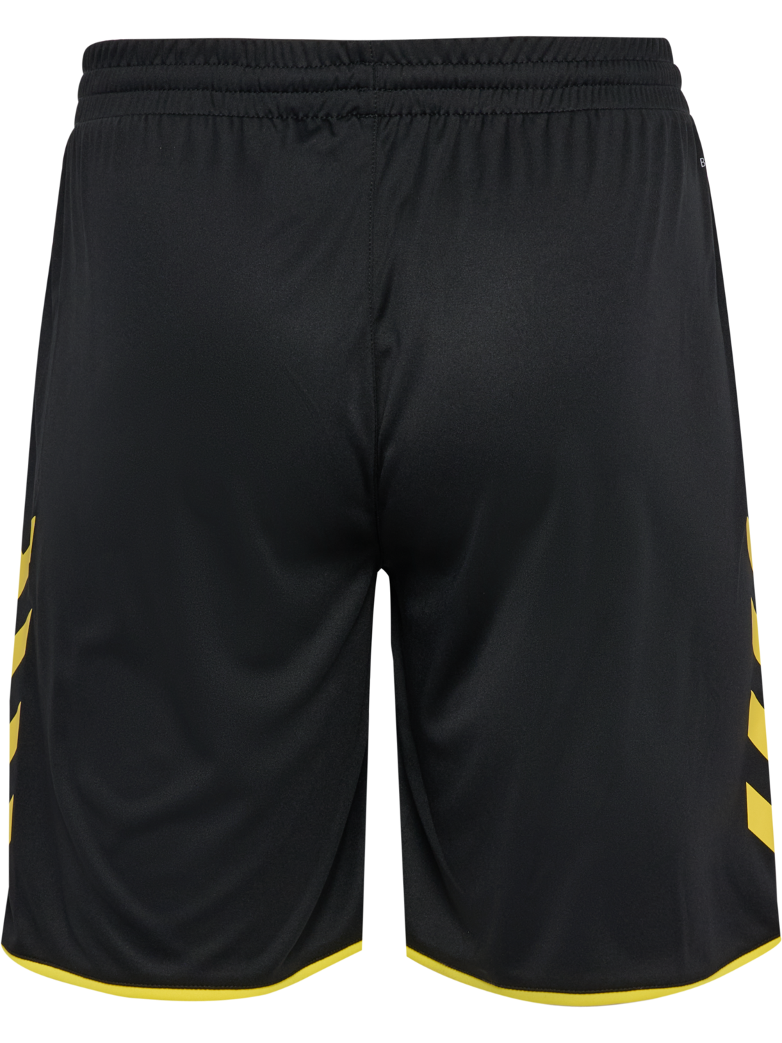 hmlCORE 2.0 SHORTS, BLACK/BLAZING YELLOW, packshot