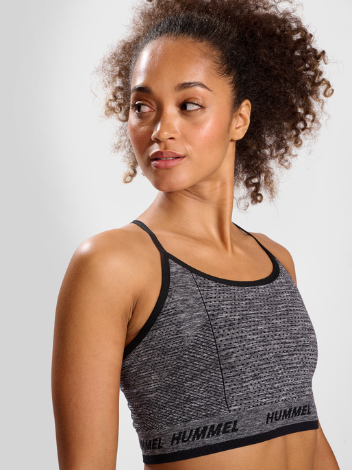 hummel TE CAMI SEAMLESS SPORTS TOP - BLACK MELANGE