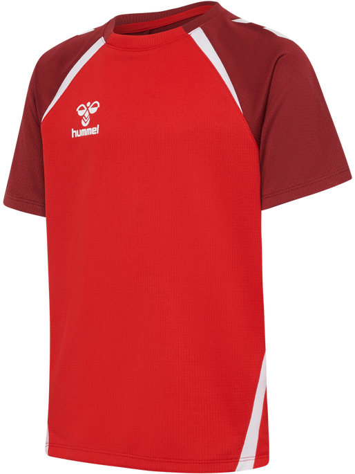 hmlLEAD 2.0 JERSEY S/S KIDS, TRUE RED/MAROON, packshot