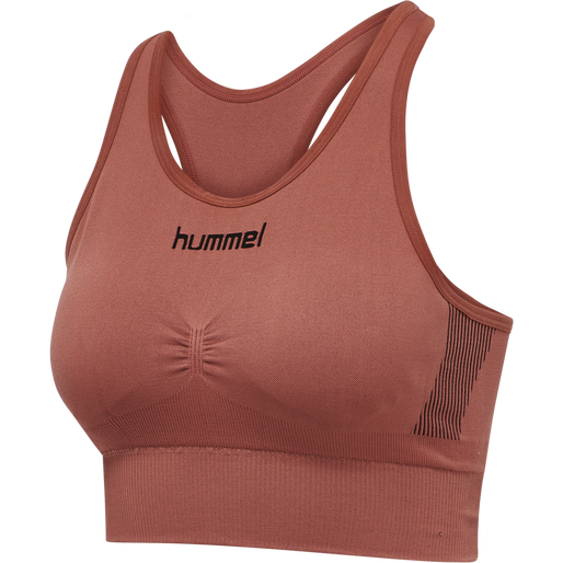 HUMMEL FIRST SEAMLESS BRA WOMAN, MARSALA, packshot