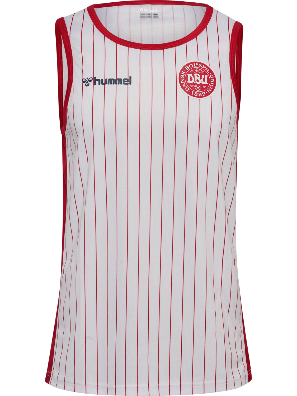 DBU 26 FAN TANKTOP, WHITE/TANGO RED, packshot