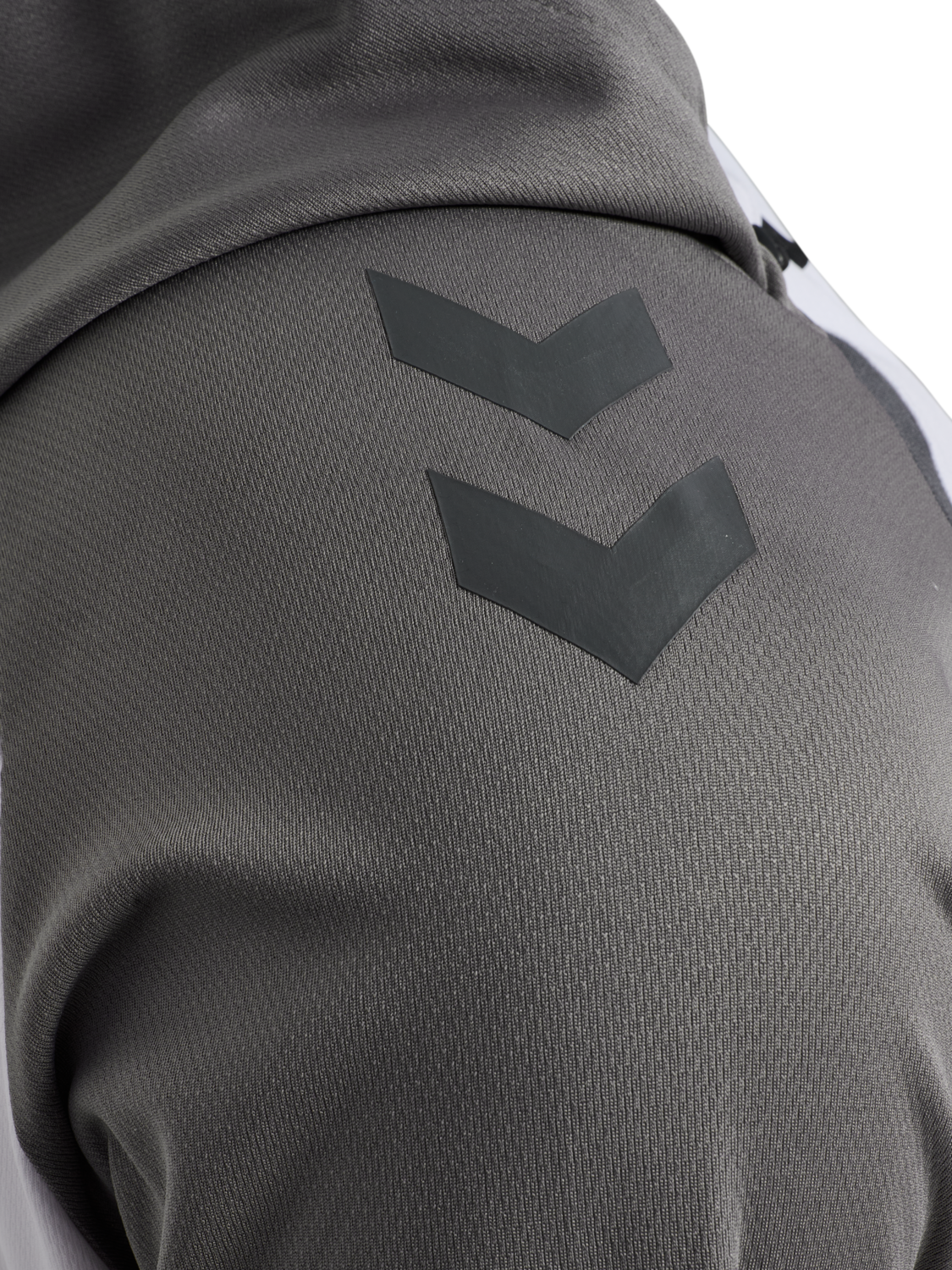 hmlLEAD 2.0 ZIP HOODIE, WHITE/STEEL GRAY, packshot