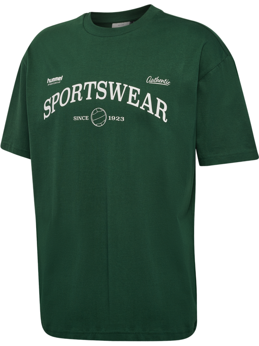 hmlLOOSE TEE S/S CLUB SPORTSWEAR, DARK GREEN, packshot
