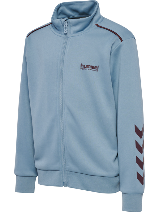 hmlJR TRACKSUIT, FADED DENIM/VINEYARD WINE hmlJR TRACKSUIT, FADED DENIM/VINEYARD WINE, packshot