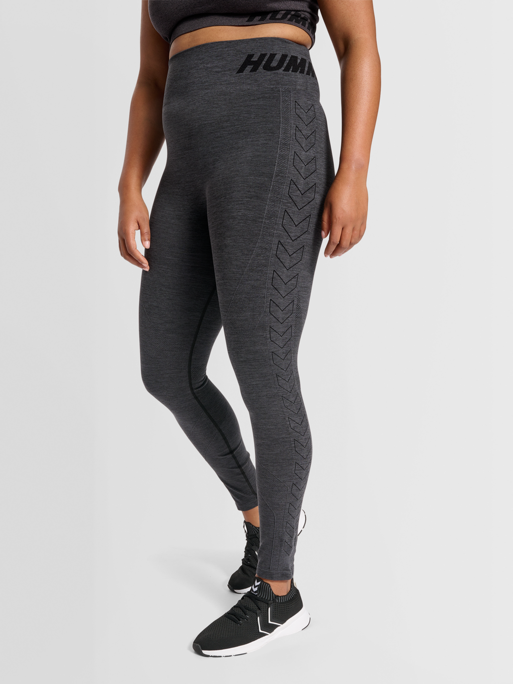 Melange black leggings best sale