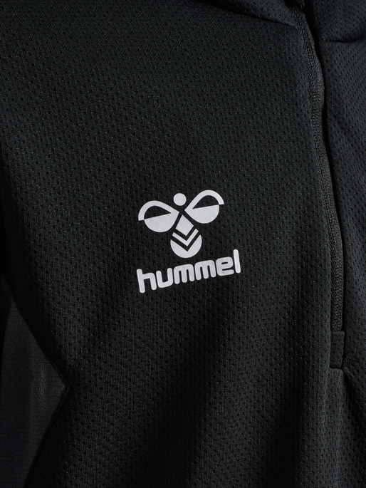 hmlAUTHENTIC HALF ZIP SWEAT KIDS, BLACK, packshot