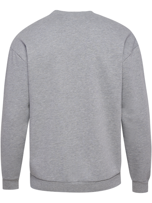 hmlLOOSE CREWNECK UNIVERSITY BEE, GREY MELANGE, packshot