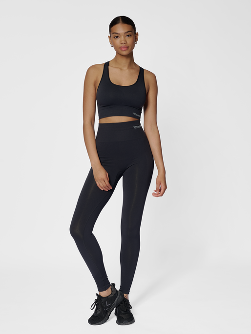 hmlTIF SEAMLESS HIGH WAIST TIGHTS, BLACK, model