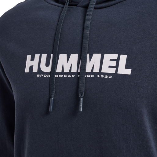 hmlLEGACY LOGO HOODIE PLUS, BLUE NIGHTS, packshot