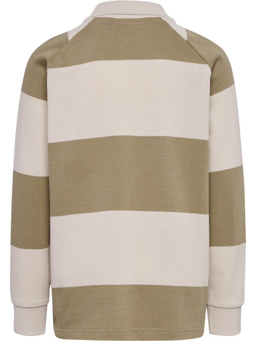 hmlJR LOOSE STRIPED POLO L/S, CORNSTALK hmlJR LOOSE STRIPED POLO L/S, CORNSTALK, packshot