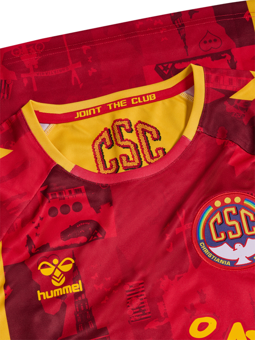 CSC 24/25 HOME JERSEY SS, TRUE RED/SPORTS YELLOW W/SPONS CSC 24/25 HOME JERSEY SS, TRUE RED/SPORTS YELLOW W/SPONS, packshot