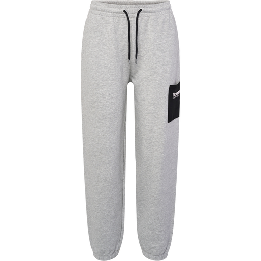 hmlLGC DACIA LOOSE PANTS, GREY MELANGE, packshot