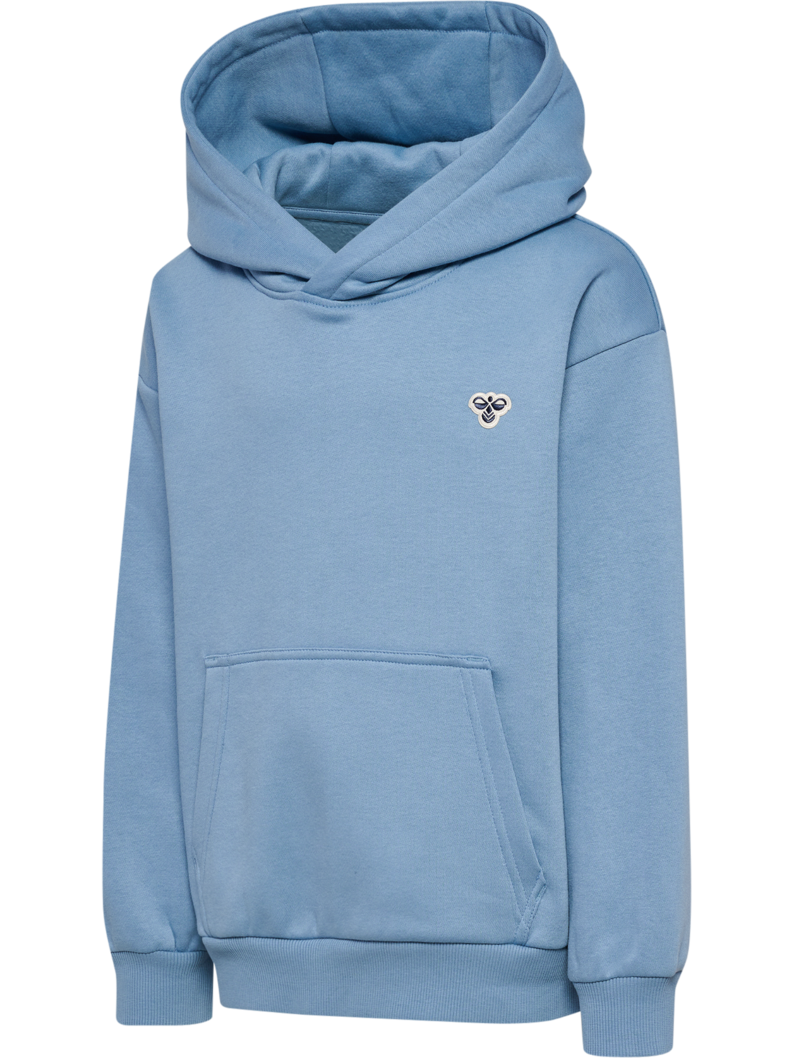 hmlJR LOOSE HOODIE BEE, FADED DENIM, packshot