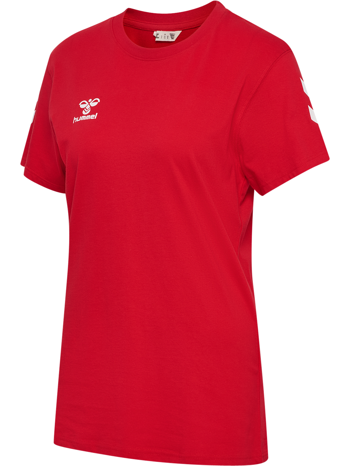 hmlGO 2.0 CHEVRON T-SHIRT S/S WOMAN, TRUE RED, packshot
