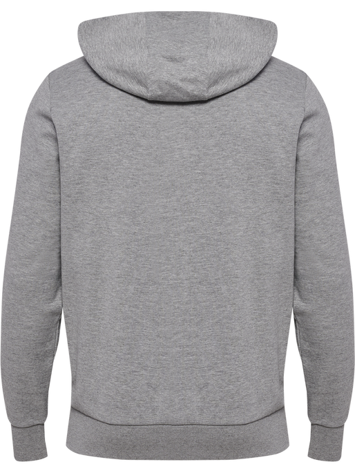 hmlPULSE SWEAT HOODIE, GREY MELANGE, packshot