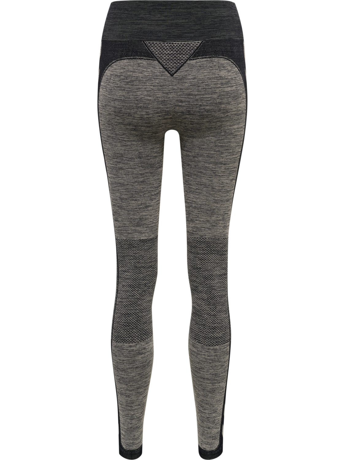 hmlCLEA SEAMLESS MID WAIST TIGHTS, CHATEAU GRAY/BLACK MELANGE, packshot