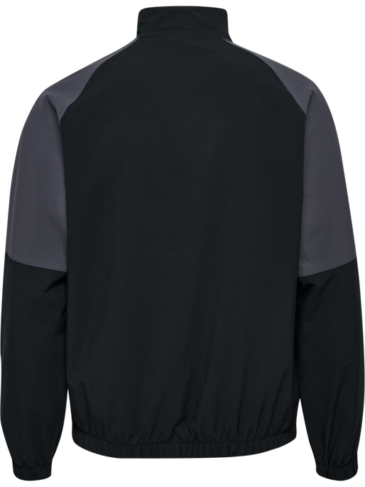 hmlLOOSE TRACK ZIPJACKET SPORTSWEAR, BLACK hmlLOOSE TRACK ZIPJACKET SPORTSWEAR, BLACK, packshot