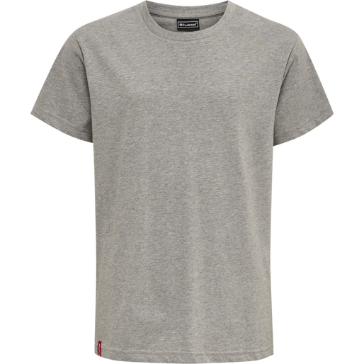 hmlRED BASIC T-SHIRT S/S KIDS, GREY MELANGE, packshot