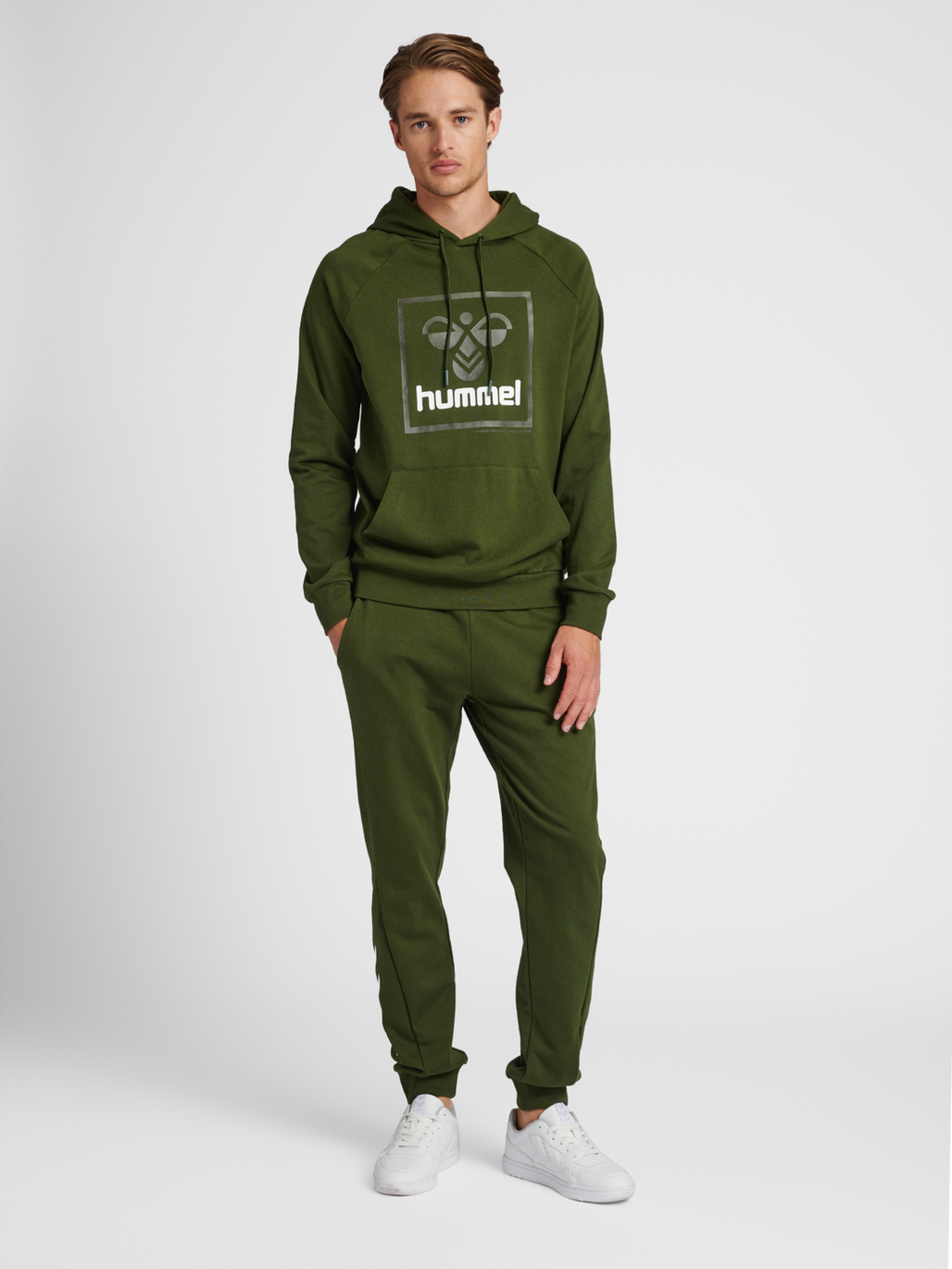 hummel ISAM 2.0 HOODIE RIFLE GREEN hummel