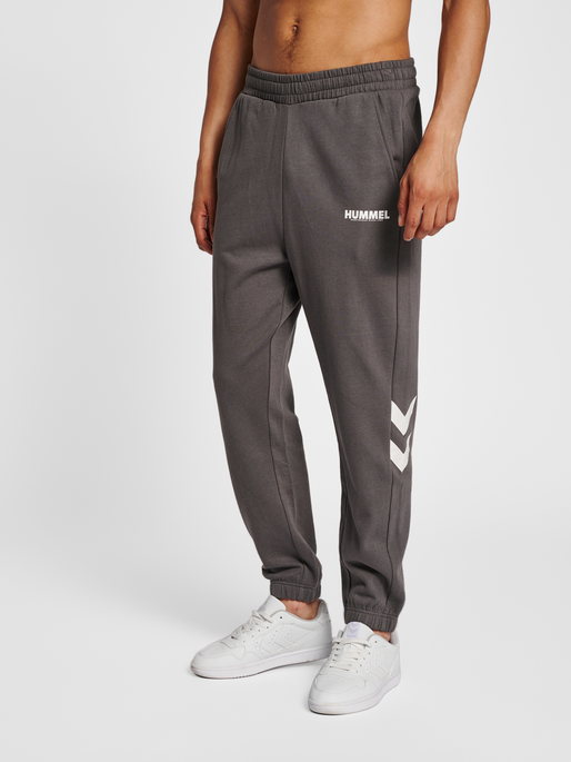 hummel LEGACY REGULAR PANTS - BLACKENED PEARL