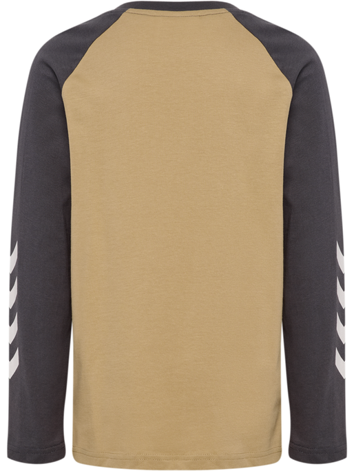 hmlJR LOGO T-SHIRT L/S, CORNSTALK hmlJR LOGO T-SHIRT L/S, CORNSTALK, packshot