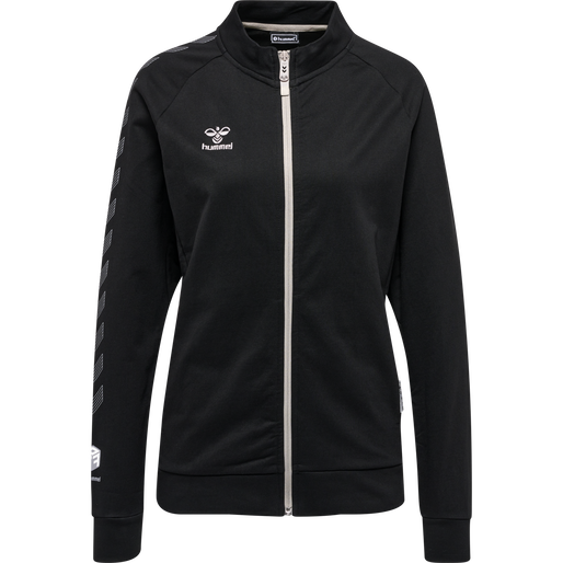 hmlMOVE GRID COTTON ZIP JACKET WOMA, BLACK, packshot