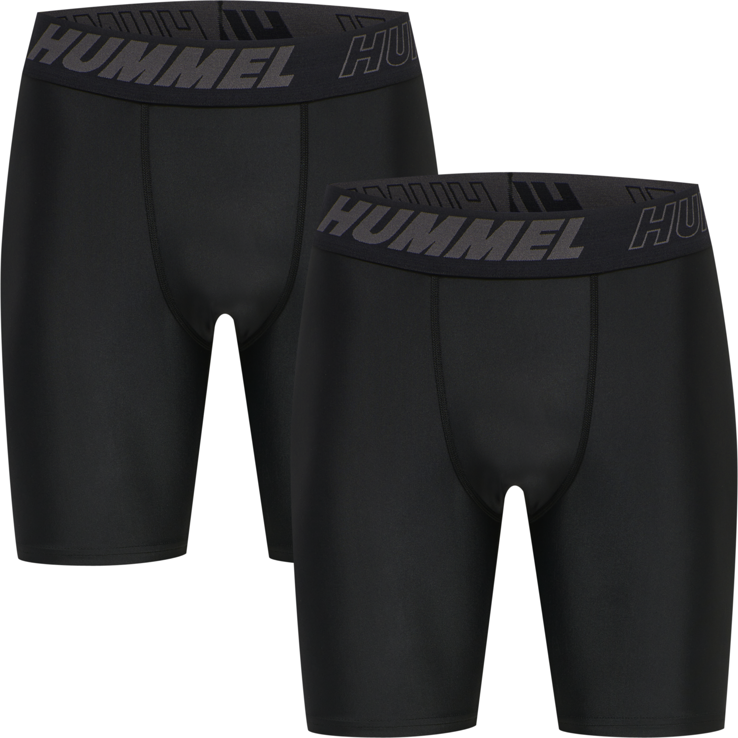 hmlTE TOPAZ 2-PACK TIGHT SHORTS, BLACK/BLACK, packshot